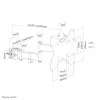 Neomounts FL40-450BL12 TV stulpo laikiklis 23-42 col. - skersm. 28-50 mm - pilnas judesys
