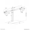 Neomounts FPMA-D865DJuoda Monitor stovas 10-27 colių - dujinė spyruoklė