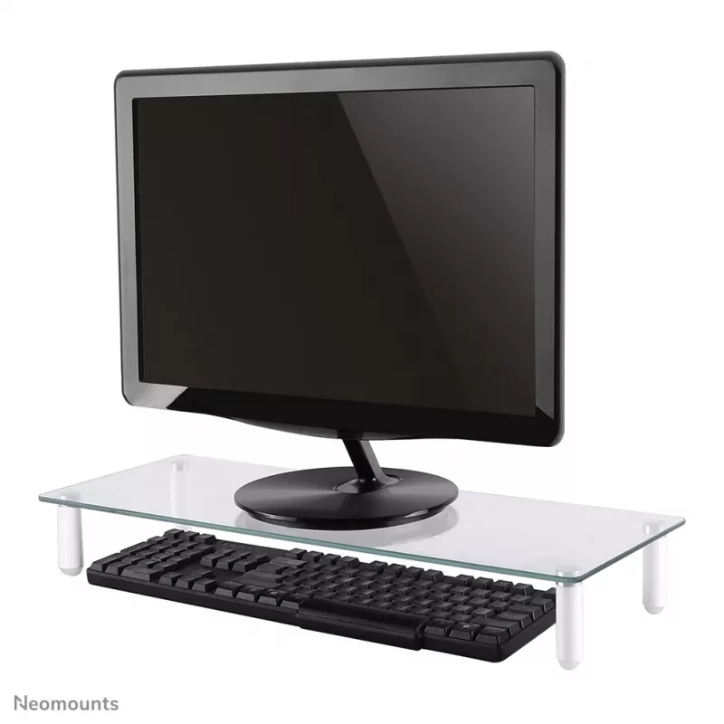 Neomounts NSMONITOR10 Monitor/laptop riser - universal, 25 kg, Height adjustment, Transparent