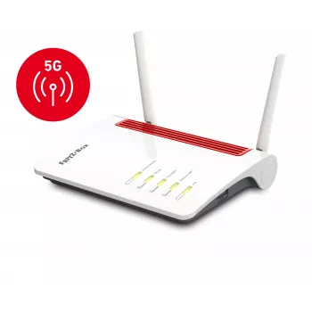 Dėžutė FRITZ 6850 5G belaidis maršrutizatorius Gigabit Ethernet Dviejų juostų (2,4 GHz / 5 GHz) Juoda, Raudona, Balta