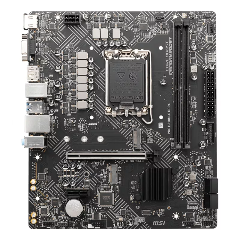 MSI PRO H610M-G DDR4 pagrindinė plokštė Intel H610 LGA 1700 mikro ATX