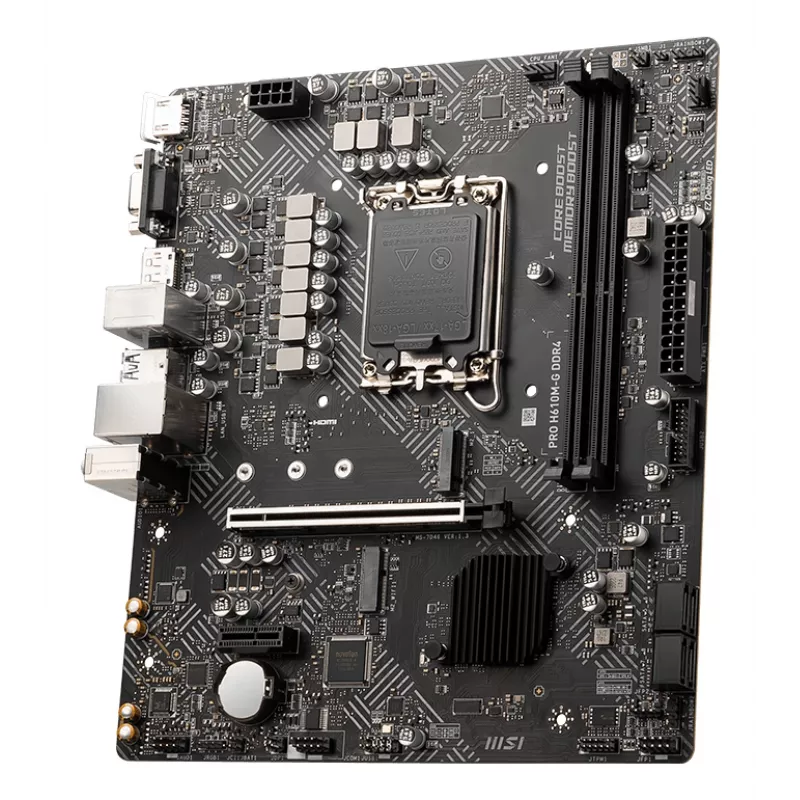 MSI PRO H610M-G DDR4 pagrindinė plokštė Intel H610 LGA 1700 mikro ATX