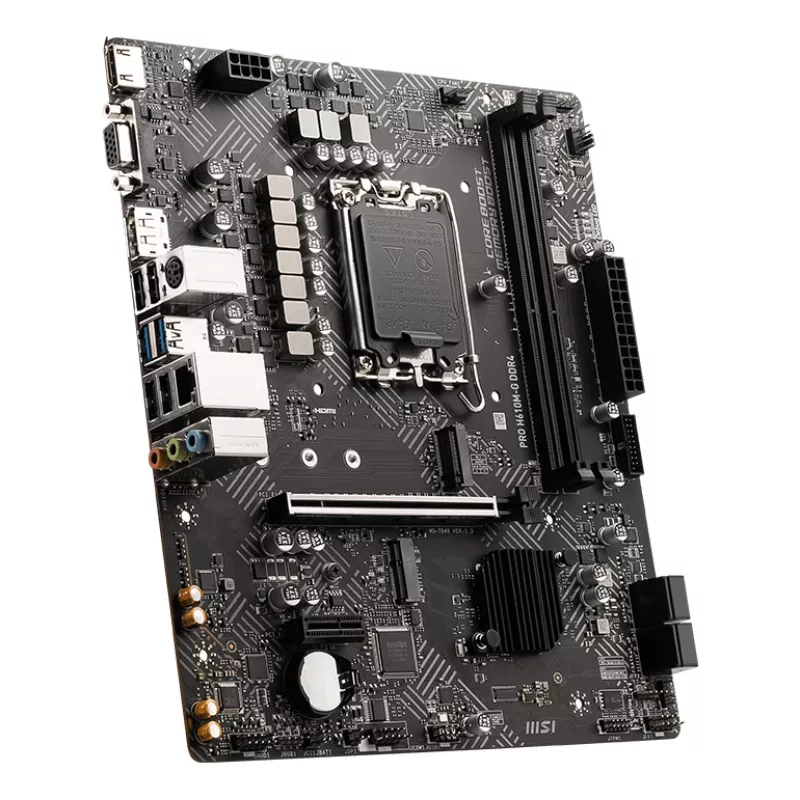 MSI PRO H610M-G DDR4 pagrindinė plokštė Intel H610 LGA 1700 mikro ATX