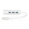 DIGITUS USB 3.0, 3 prievadų HUB ir Gigabit LAN adapteris 3xUSB A/F, 1xUSB A/M, 1xRJ45 LAN Palaiko Windows ir Mac OS