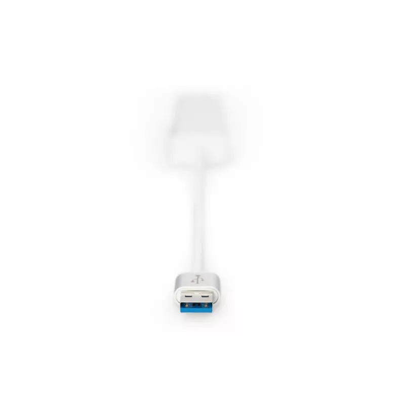DIGITUS USB 3.0, 3 prievadų HUB ir Gigabit LAN adapteris 3xUSB A/F, 1xUSB A/M, 1xRJ45 LAN Palaiko Windows ir Mac OS
