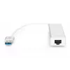 DIGITUS USB 3.0, 3 prievadų HUB ir Gigabit LAN adapteris 3xUSB A/F, 1xUSB A/M, 1xRJ45 LAN Palaiko Windows ir Mac OS
