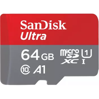 WESTERN DIGITAL SanDisk Ultra micro SDXC 64GB plius SD adapteris 140 MB/s A1 10 klasė UHS-I – vaizdinė pakuotė