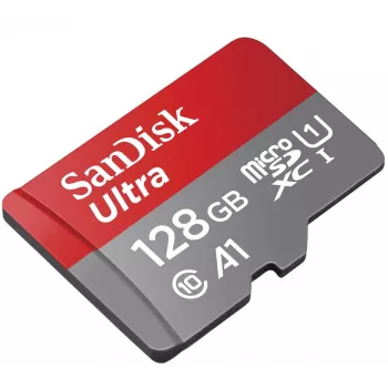WESTERN DIGITAL SanDisk Ultra micro SDXC 128GB plius SD adapteris 140 MB/s A1 Class 10 UHS-I – vaizdo pakuotė