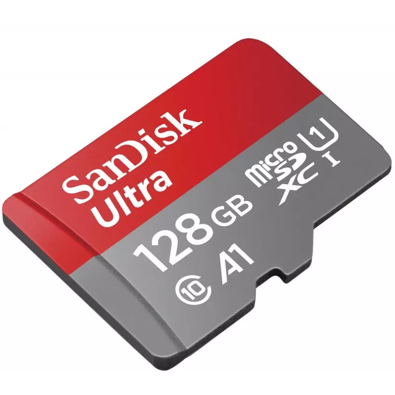 WESTERN DIGITAL SanDisk Ultra micro SDXC 128GB plius SD adapteris 140 MB/s A1 Class 10 UHS-I – vaizdo pakuotė