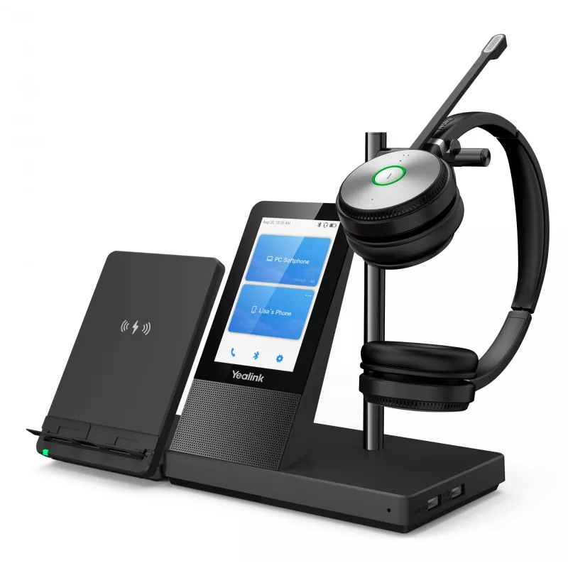 Yealink WH66 Dual UC-DECT belaidė ausinė, Belaidė, Biuras/Skambučių centras, 20 - 20000 Hz, 127 g, Ausinė, Juoda
