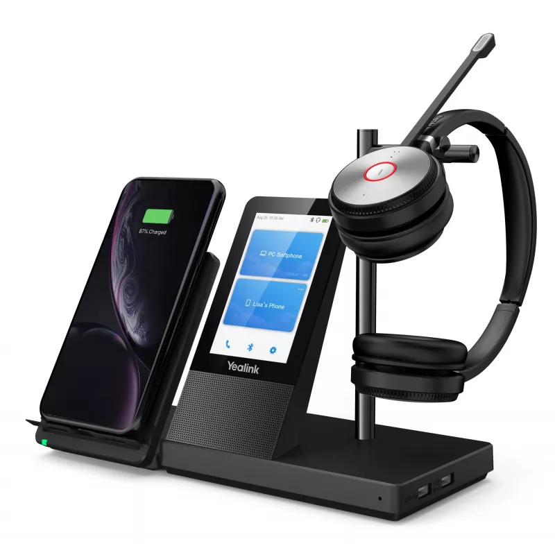 Yealink WH66 Dual UC-DECT belaidė ausinė, Belaidė, Biuras/Skambučių centras, 20 - 20000 Hz, 127 g, Ausinė, Juoda