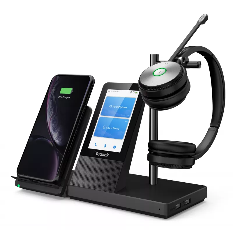 Yealink WH66 Dual UC-DECT belaidė ausinė, Belaidė, Biuras/Skambučių centras, 20 - 20000 Hz, 127 g, Ausinė, Juoda