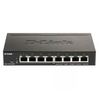 D-Link DGS-1100-08PV2 valdomas L2/L3 Gigabit Ethernet (10/100/1000) maitinimas per eternetą (PoE) juodas