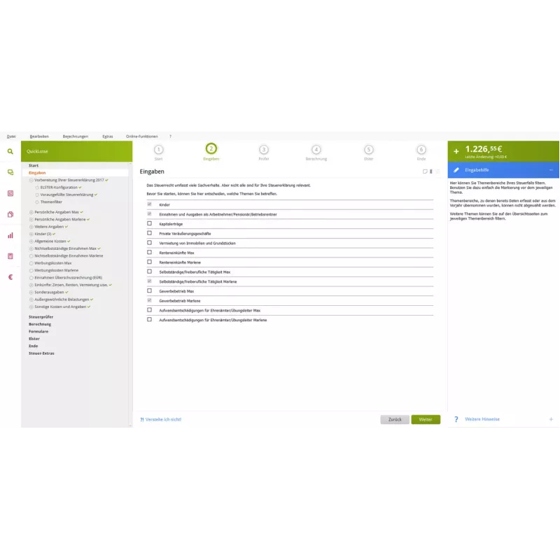 Lexware QuickSteuer Deluxe 2023 Finansinė analizė 1 licencija (-ų)