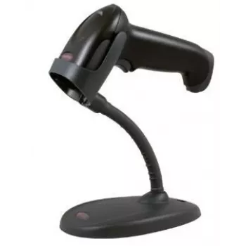 HONEYWELL brūkšninių kodų skaitytuvas Voyager 1250g USB rinkinys - įskaitant juodą skaitytuvą 1250g ir USB A tipo spiralinį kabelį 3m bei lankstų kaklo pristatymo stovą ir dokumentaciją