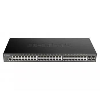 D-Link 48 prievadų gigabitinis išmanusis valdomas komutatorius su 4 x 10G SFP+