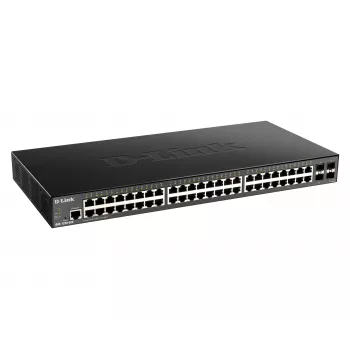 D-Link 48 prievadų gigabitinis išmanusis valdomas komutatorius su 4 x 10G SFP+