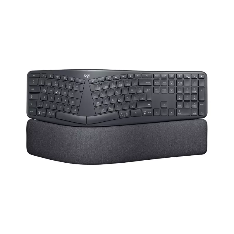 LOGITECH Ergo K860 – belaidė perskelta klaviatūra verslui Graphite Qwertz vokiečių k.