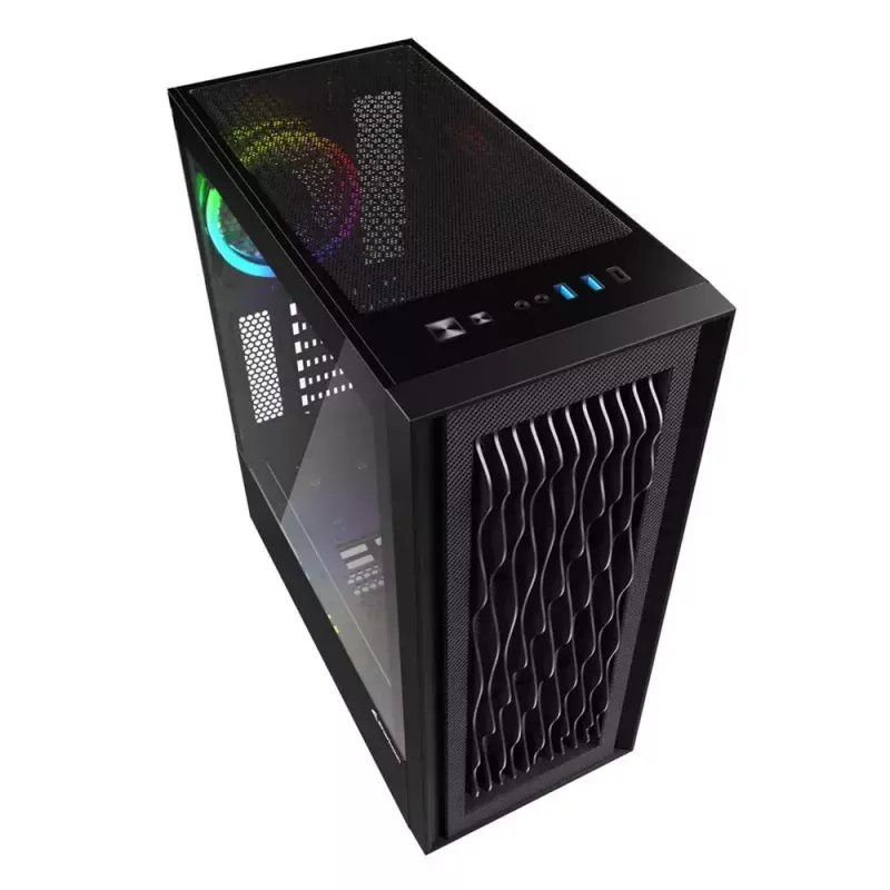 PC korpusas Sharkoon RGB Wave Desktop Juoda