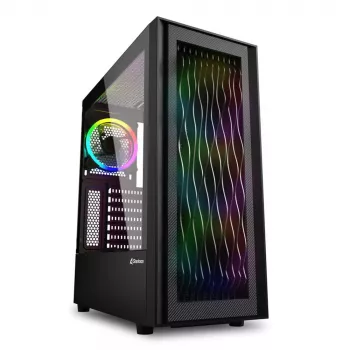 PC korpusas Sharkoon RGB Wave Desktop Juoda