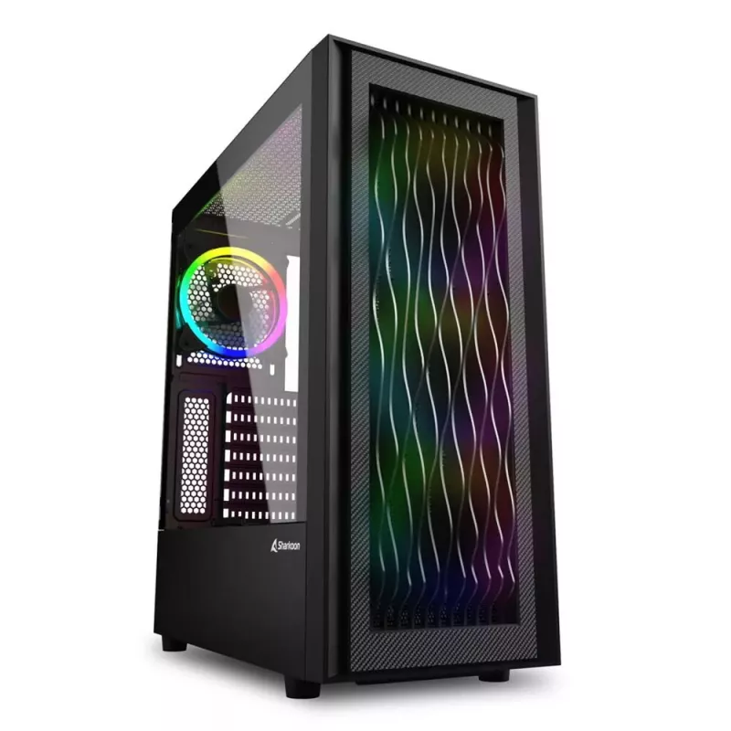 PC korpusas Sharkoon RGB Wave Desktop Juoda