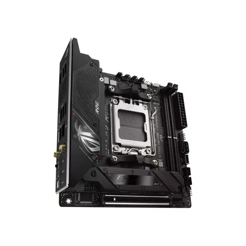 Motininė plokštė ASUS ROG STRIX B650E-I GAMING WIFI mini ITX — AMD B650, Socket AM5, DDR5, 2x M.2, Wi‑Fi 6E, 2,5Gb LAN