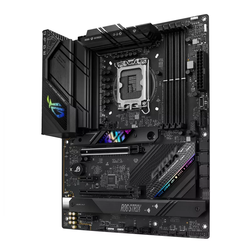 Pagrindinė plokštė ASUS ROG STRIX B760-F GAMING WIFI — Intel B760, LGA 1700, ATX, DDR5, 4 DIMM, Wi‑Fi 6E, 2.5Gb LAN