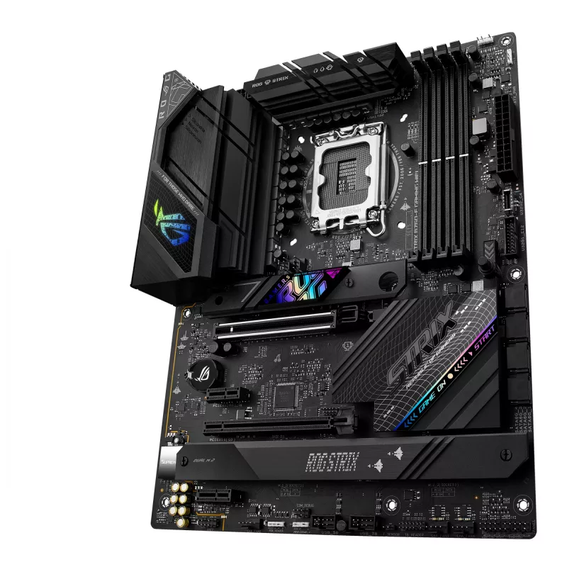 Pagrindinė plokštė ASUS ROG STRIX B760-F GAMING WIFI — Intel B760, LGA 1700, ATX, DDR5, 4 DIMM, Wi‑Fi 6E, 2.5Gb LAN
