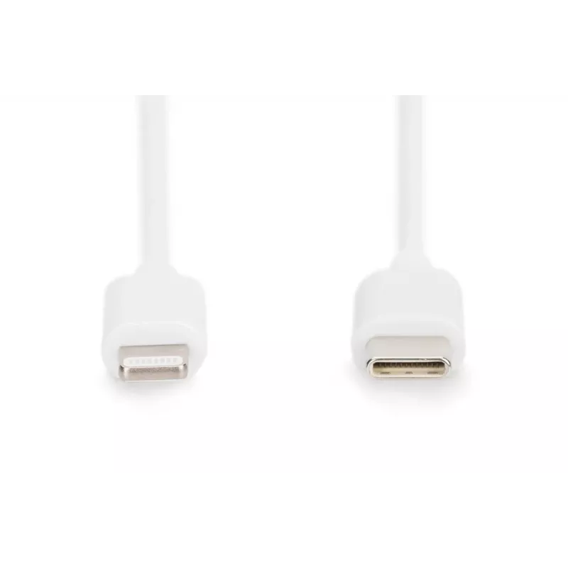 Charger kabelis USB-C - Lightning Digitus Data DB-600109-010-W