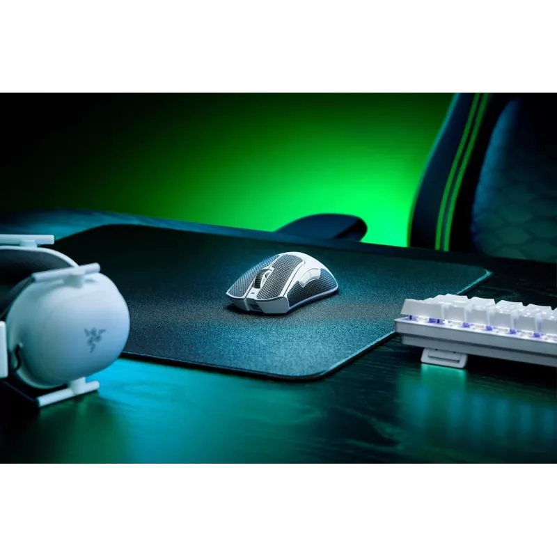 RAZER Deathadder V3 Pro ergonominis belaidis/laidinė žaidimų pelė, balta