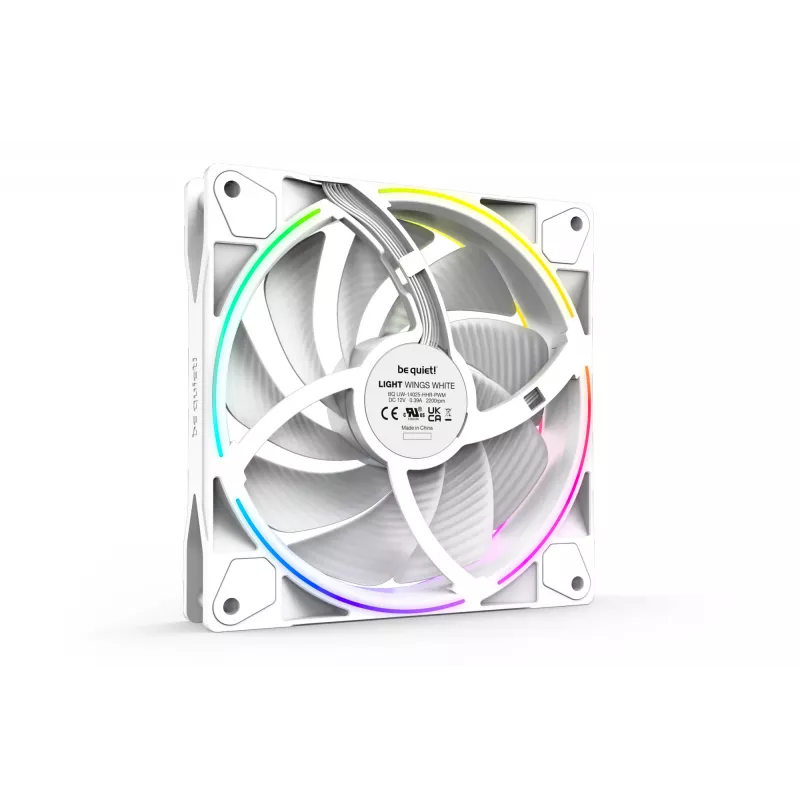 be quiet Light Wings White | 140mm PWM high-speed Triple-Pack kompiuterio korpuso ventiliatorius 14 cm 3 vnt.