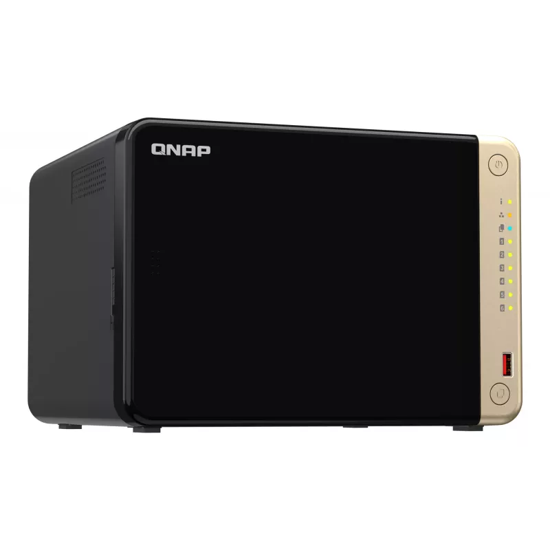 QNAP TS-664 NAS bokštas Intel® Celeron® N5095 8 GB DDR4 0 TB QNAP QTS Juoda, Bronzinė