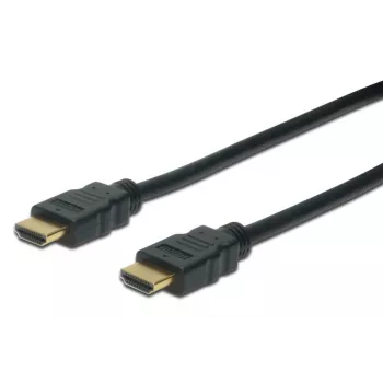 DIGITUS HDMI High Speed jungiamasis laidas, A tipo kištukas/kištukas, 1 m su eternetu, Ultra HD 60p, auksinis juodas