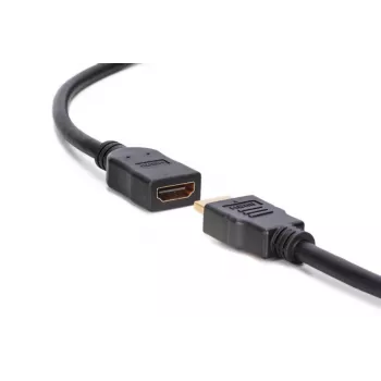 DIGITUS HDMI didelės spartos ilginimo laidas, tipas A M/F, 3 m su Ethernet, Ultra HD 24p, auksinė juoda