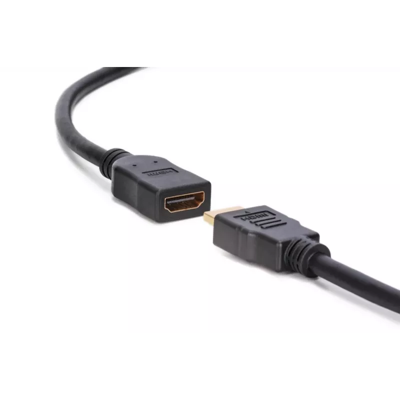 DIGITUS HDMI didelės spartos ilginimo laidas, tipas A M/F, 3 m su Ethernet, Ultra HD 24p, auksinė juoda