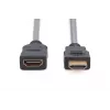 DIGITUS HDMI didelės spartos ilginimo laidas, tipas A M/F, 3 m su Ethernet, Ultra HD 24p, auksinė juoda