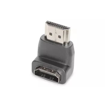 DIGITUS HDMI adapteris, A tipo, 90° kampu M/M, Ultra HD 60p, juodas auksas