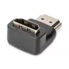 DIGITUS HDMI adapteris, A tipo, 90° kampu M/M, Ultra HD 60p, juodas auksas
