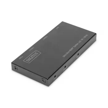 DIGITUS Ultra plonas HDMI skirstytuvas, 1x2, 4K/60Hz HDR, HDCP 2.2, 18 Gbps, maitinamas per Micro USB