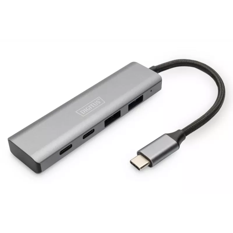 DIGITUS USB-C 4 prievadų HUB 2x USB-A + 2x USB-C Gen2
