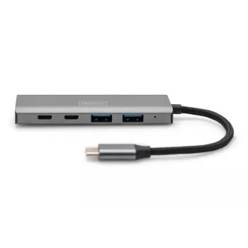 DIGITUS USB-C 4 prievadų HUB 2x USB-A + 2x USB-C Gen2