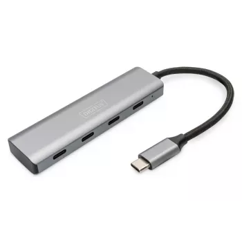 DIGITUS USB-C 4 prievadų šakotuvas, 4x USB-C 3.1 Gen1, 5 Gbps