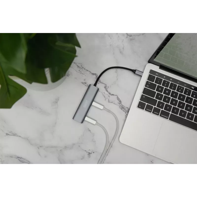 DIGITUS USB-C 4 prievadų šakotuvas, 4x USB-C 3.1 Gen1, 5 Gbps