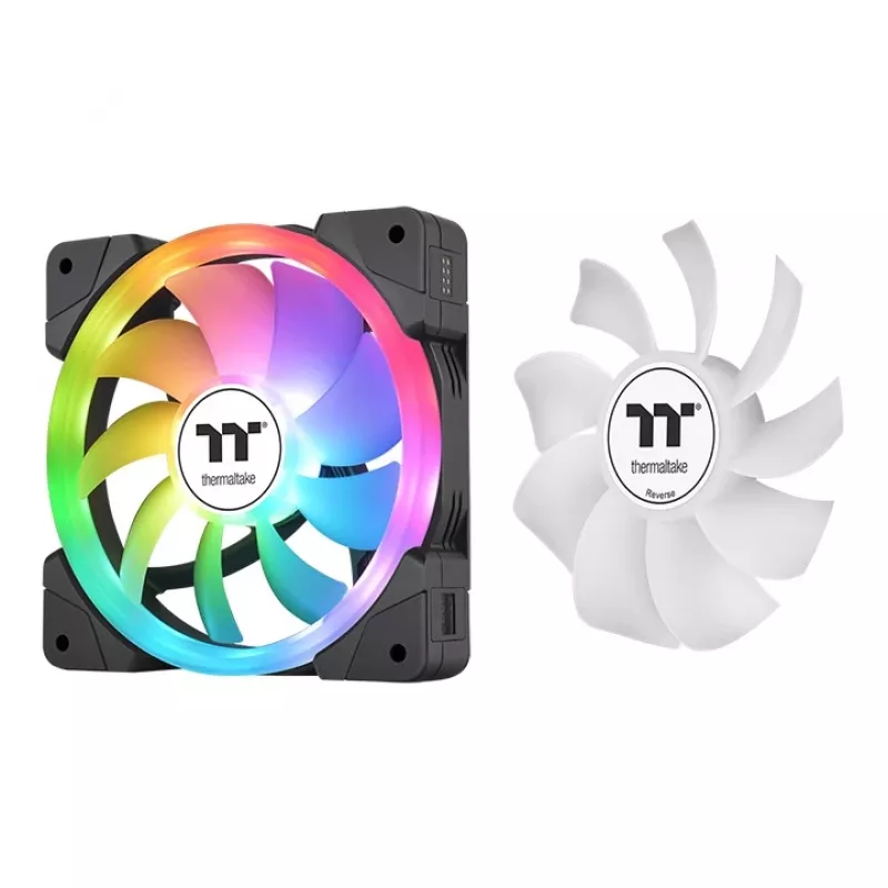 THERMALTAKE PC aušinimo ventiliatorius - SWAFAN EX14 ARGB Sync TT Premium Edition - 14cm - Juodas - 3 vnt.
