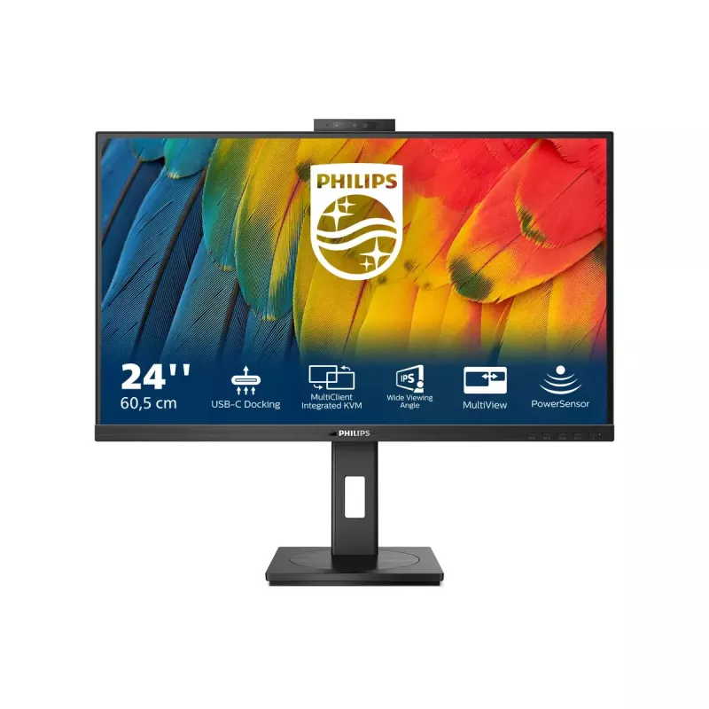 Philips 5000 serijos 24B1U5301H/00 kompiuterio monitorius 60,5 cm (23,8 colio) 1920 x 1080 pikselių Full HD LCD juodas