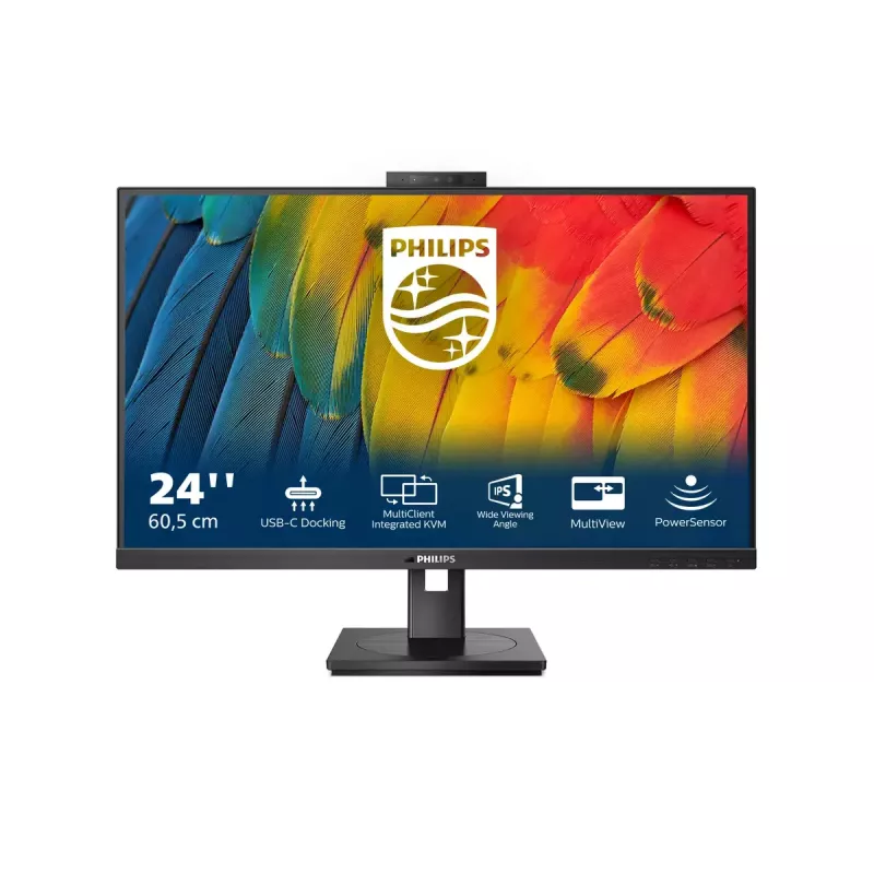 Philips 5000 serijos 24B1U5301H/00 kompiuterio monitorius 60,5 cm (23,8 colio) 1920 x 1080 pikselių Full HD LCD juodas