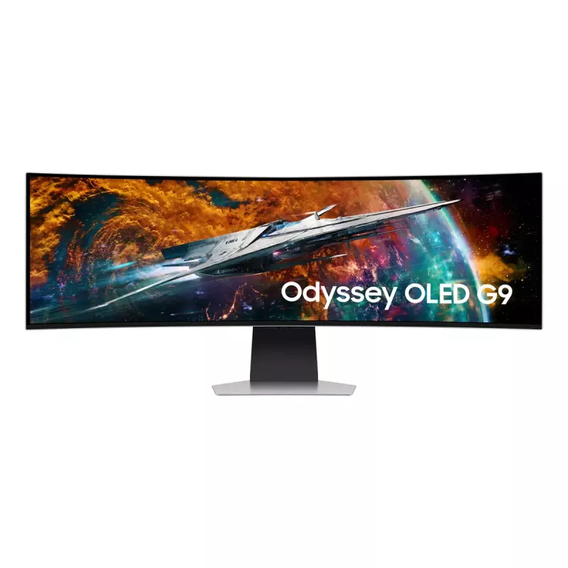 Samsung G95SC kompiuterio monitorius 124,5 cm (49 colių) 5120 x 1440 Dual QHD OLED sidabrinis