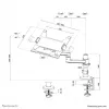 Neomounts DS20-425BL1 nešiojamojo kompiuterio laikiklio monitoriaus laikiklis 11,6-17,3 col. - vietos taupymui
