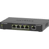 NETGEAR 5 prievadų gigabitinio eterneto PoE+ Plus komutatorius (GS305EP) valdomas L2/L3 gigabitinis eternetas (10/100/1000) maitinimas eterneto kabeliu (PoE) juodas