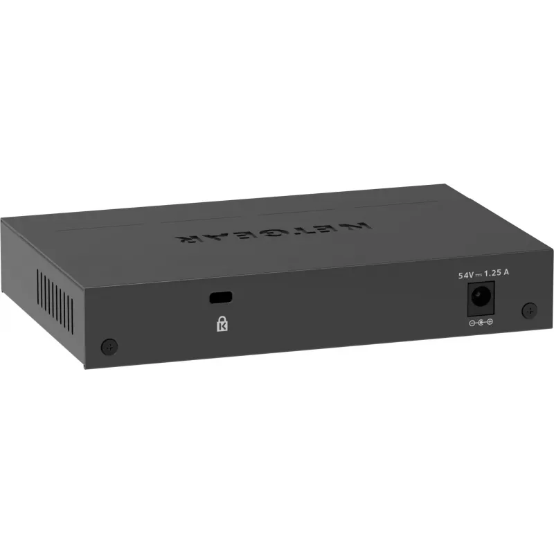 NETGEAR 5 prievadų gigabitinio eterneto PoE+ Plus komutatorius (GS305EP) valdomas L2/L3 gigabitinis eternetas (10/100/1000) maitinimas eterneto kabeliu (PoE) juodas